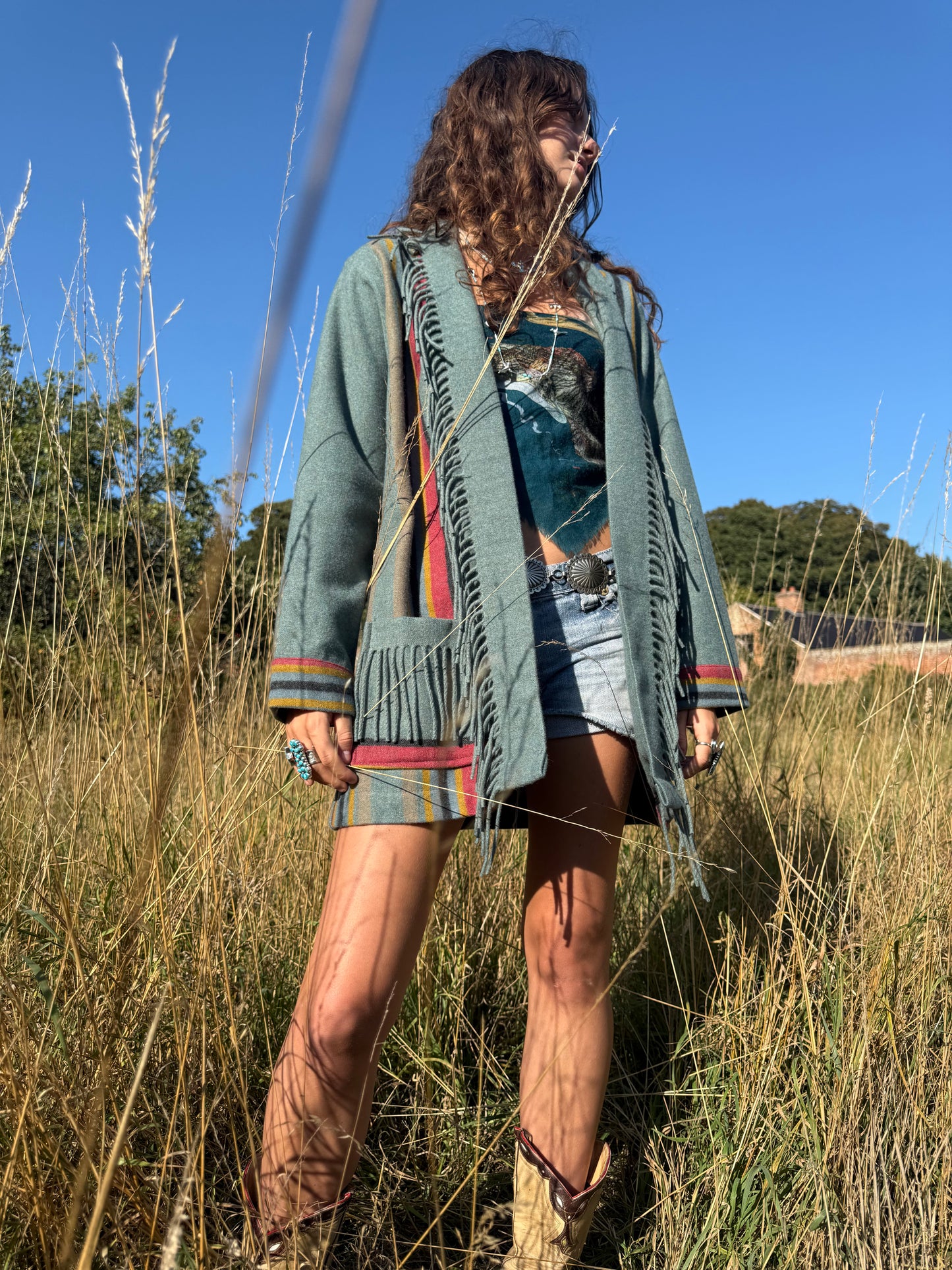 New lightweight wool blanket jacket
