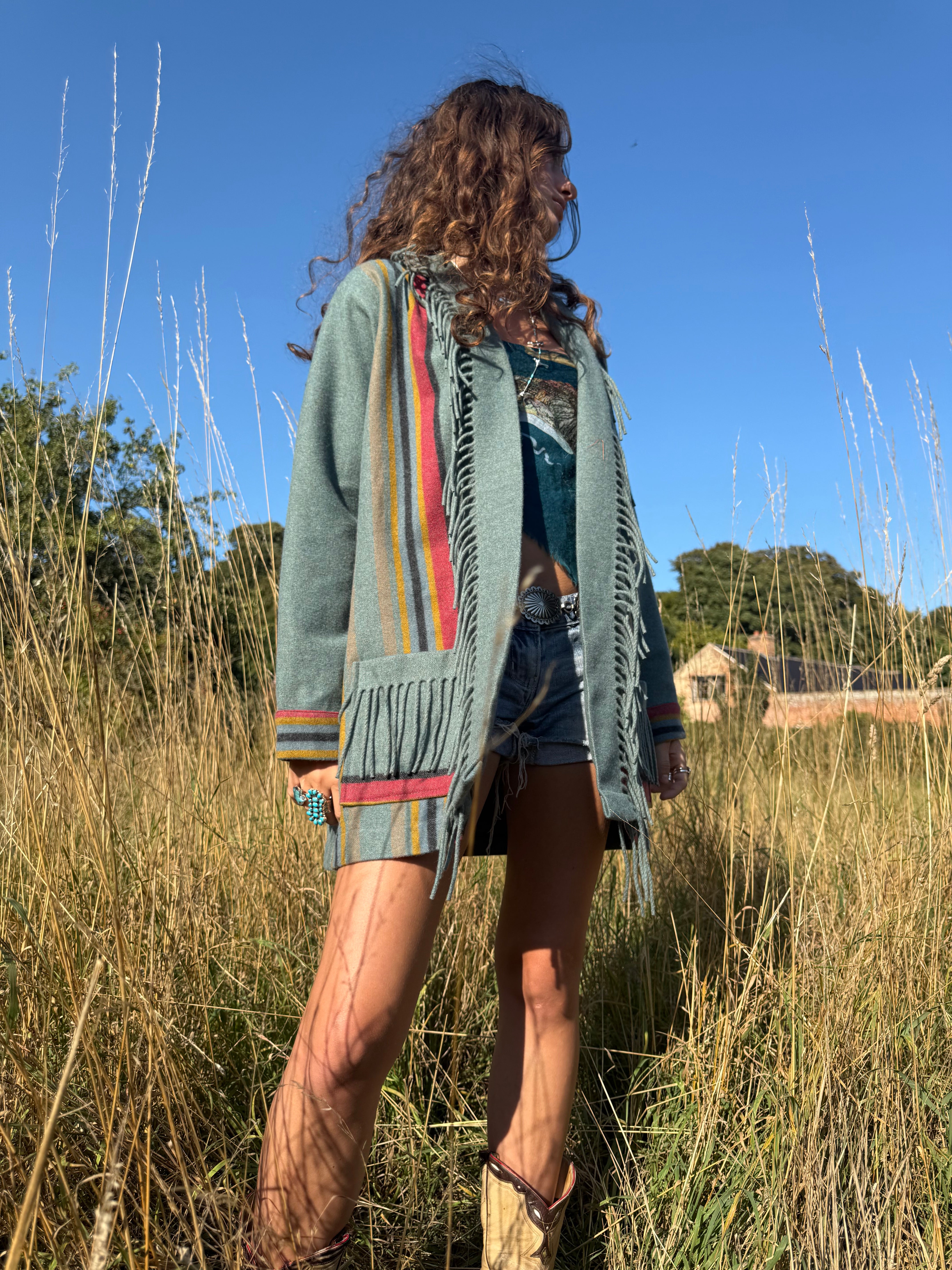 New lightweight wool blanket jacket