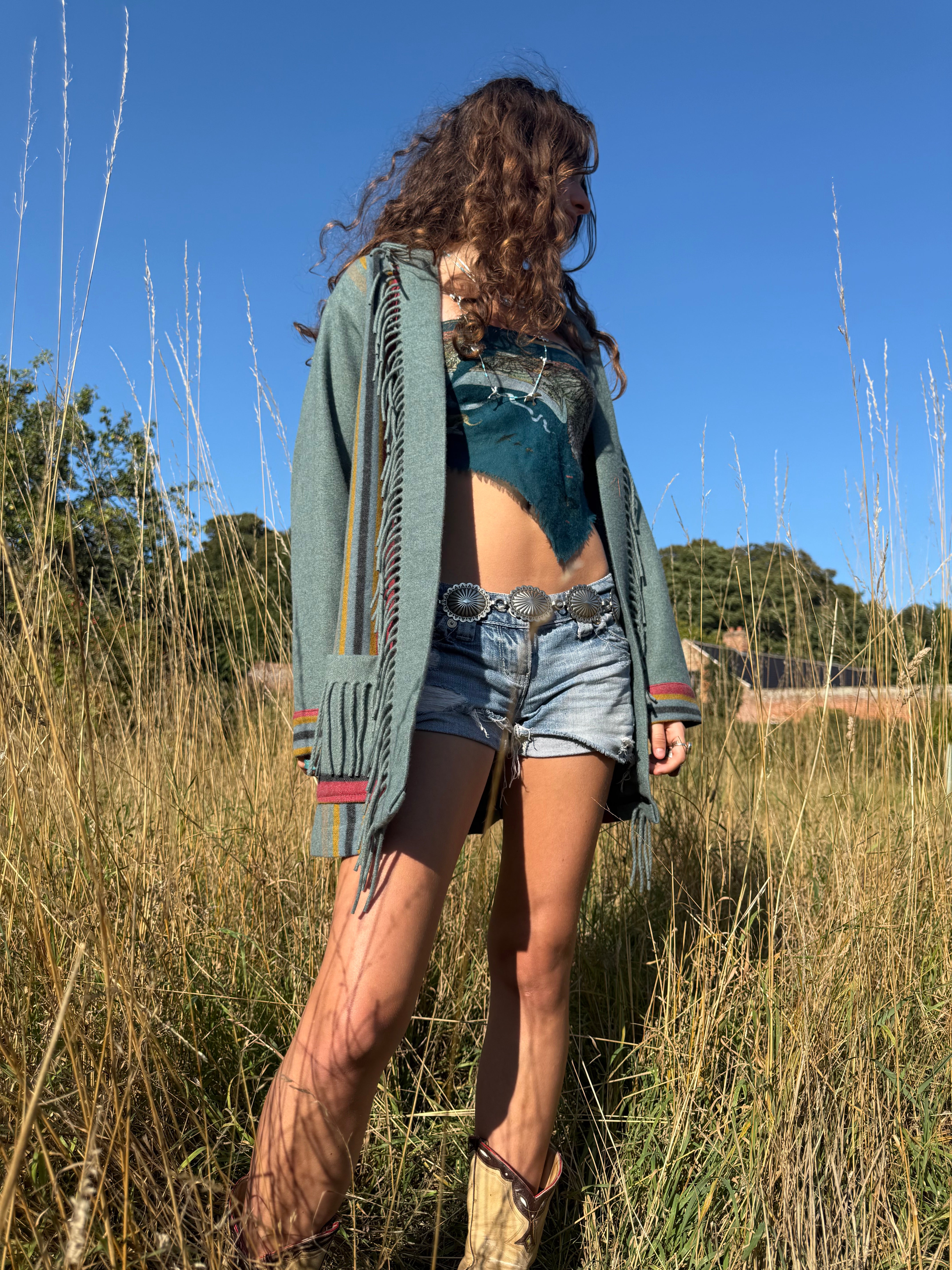 New lightweight wool blanket jacket