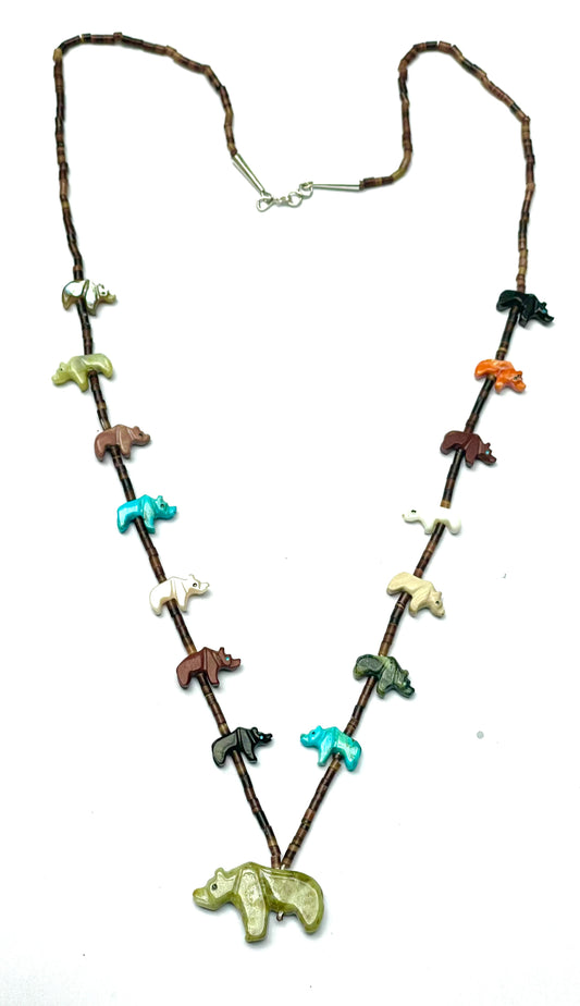 Bear power animal necklace