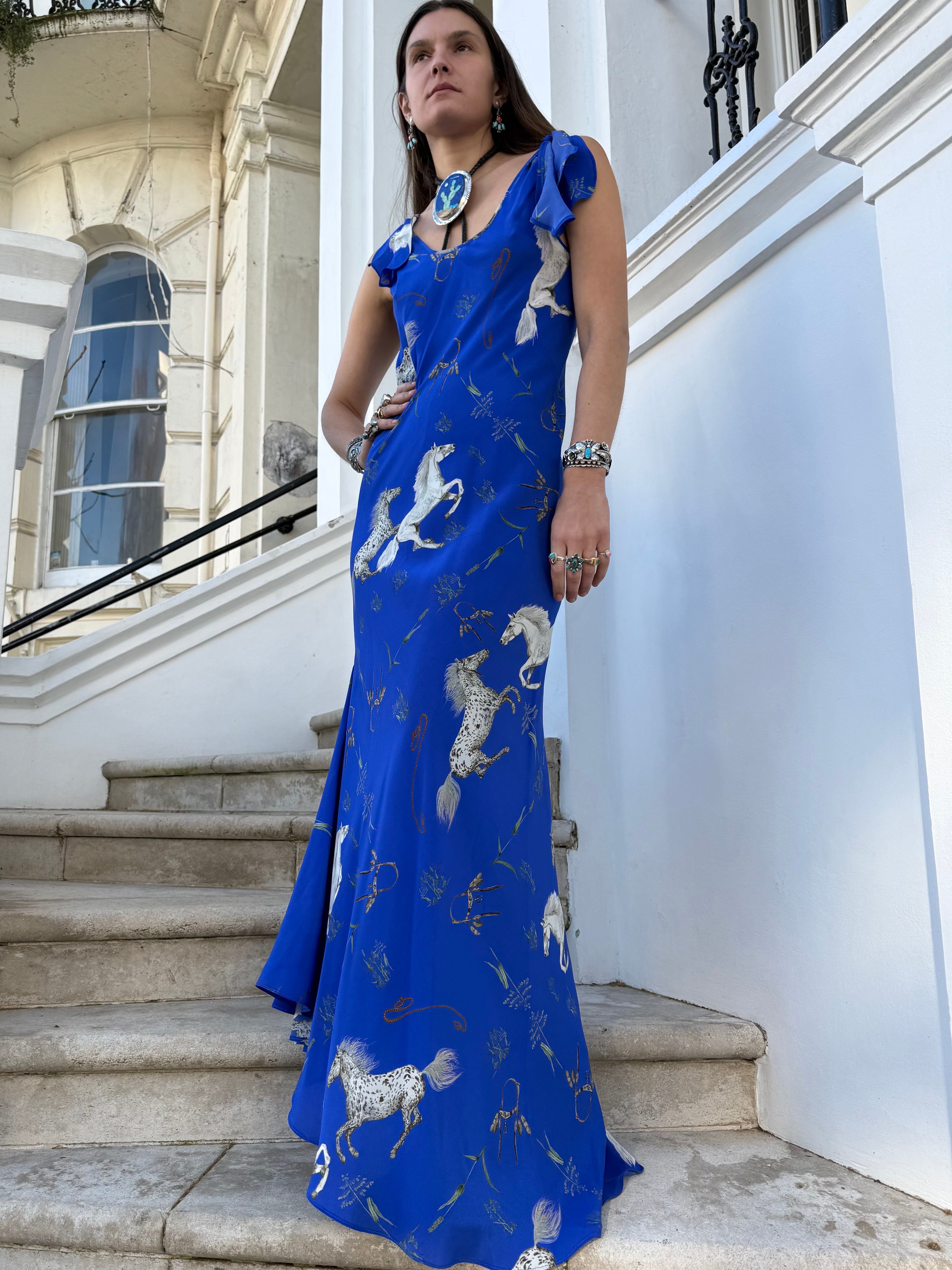 Horse print Beutifully new bias cut dress