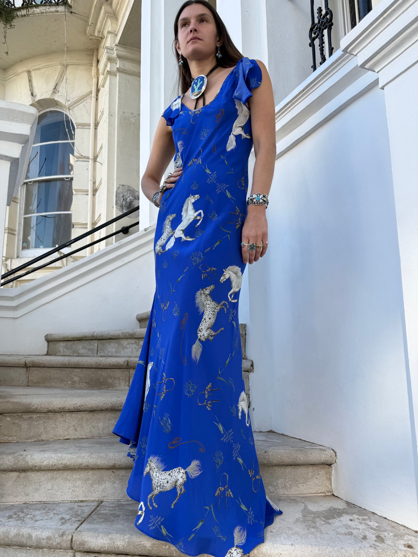 Horse print Beutifully new bias cut dress