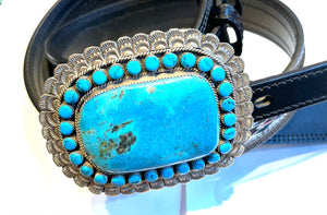 Fantastic turquoise belt buckle