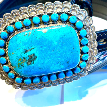 Fantastic turquoise belt buckle