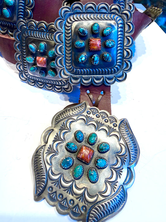 Concho belt sterling silver