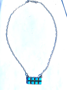 Navajo necklaces with sleeping beauty turquoise