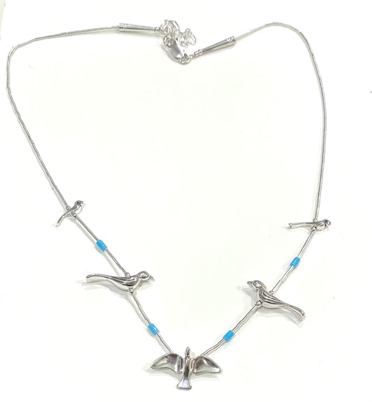 Short sterling power animal necklace