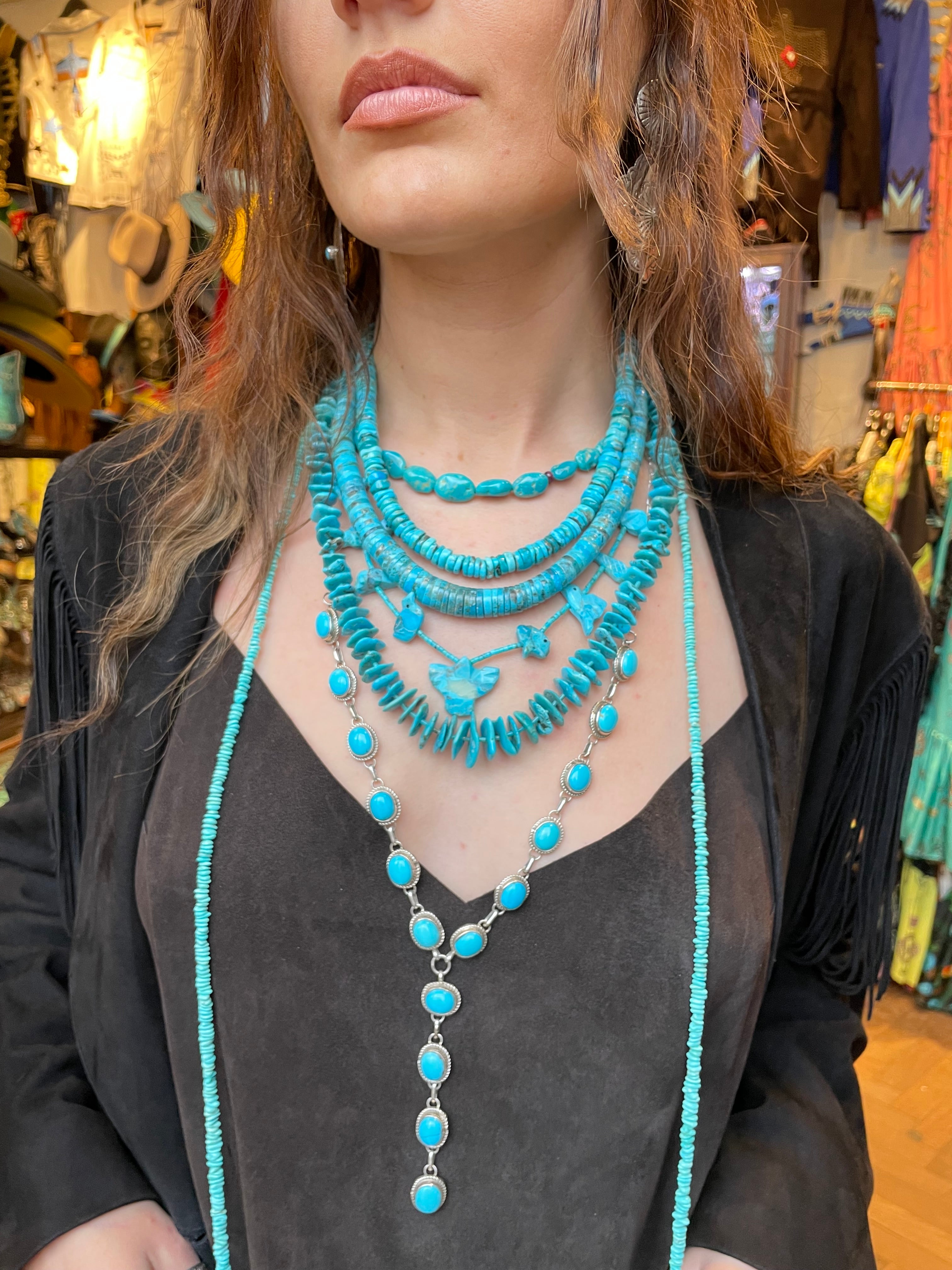 Turquoise Choker nugget necklace