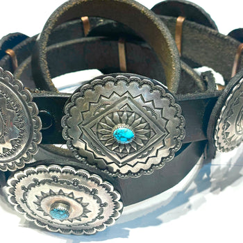 Sterling silver concho belt