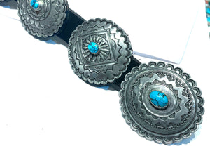 Sterling silver concho belt