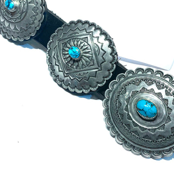 Sterling silver concho belt