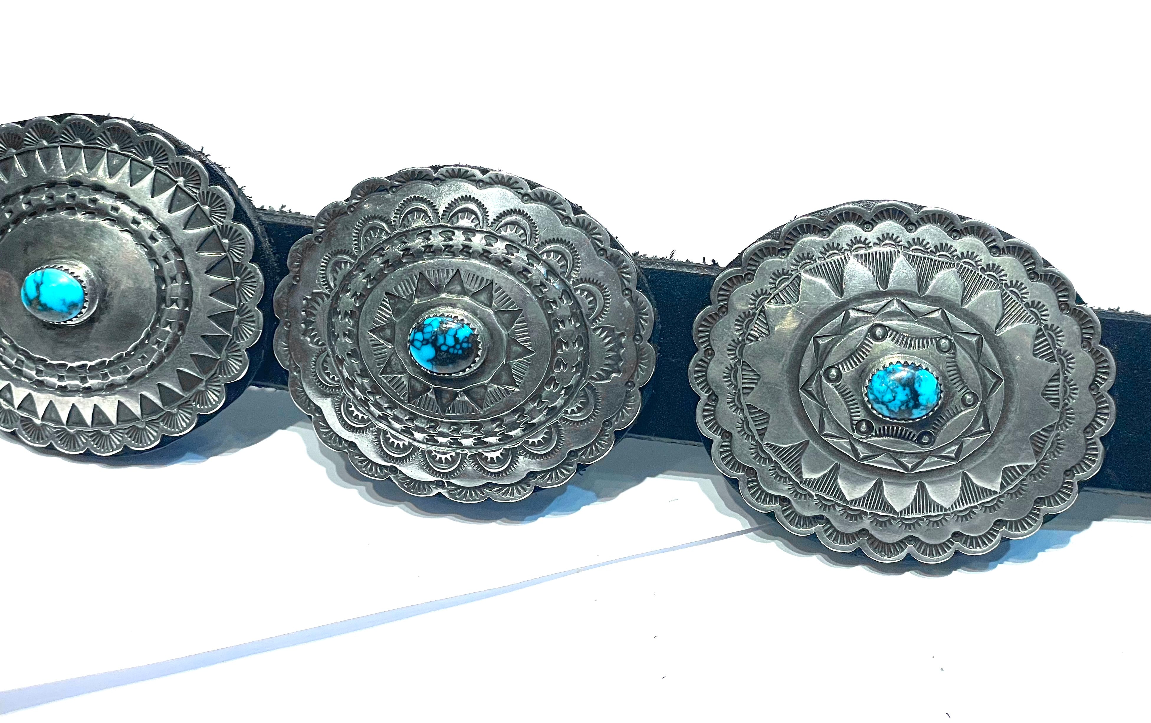 Sterling silver concho belt