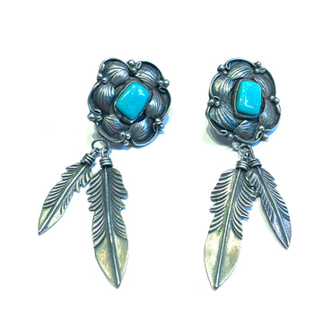 Feather Navajo earrings