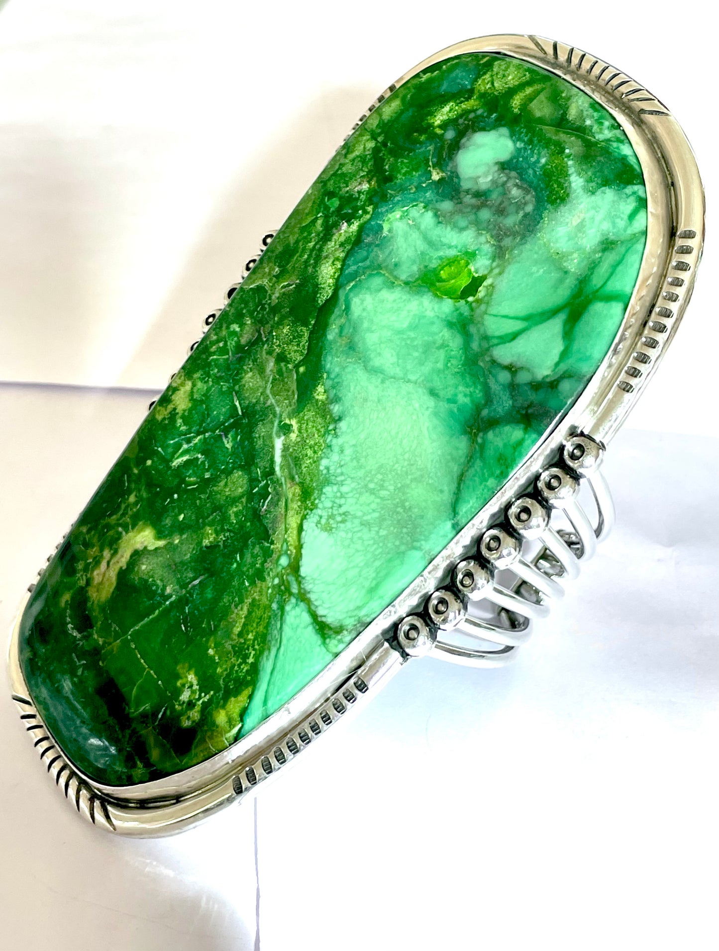 Amazing Navajo green turquoise bracelet