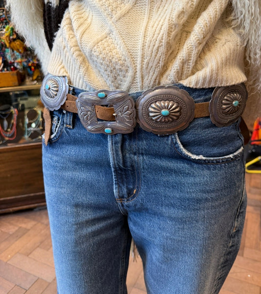 Vintage Navajo concho belt