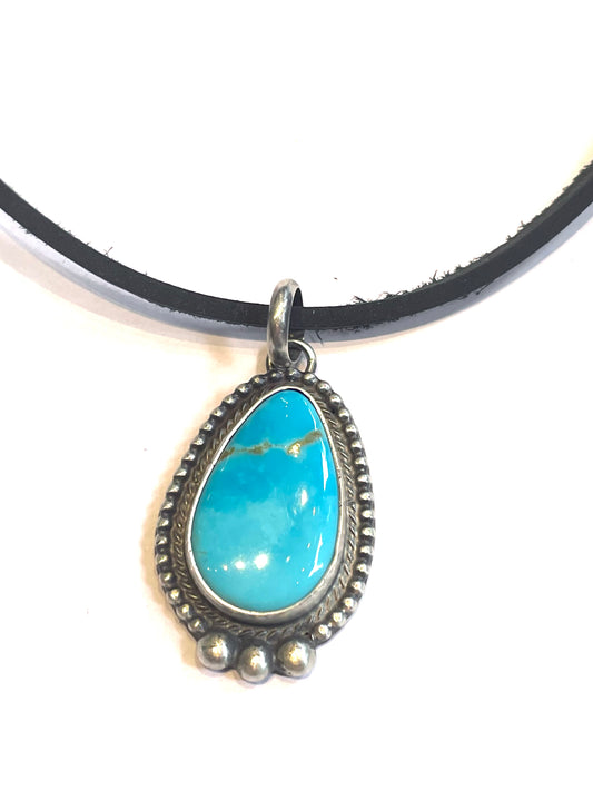 Sleeping beauty turquoise pendent