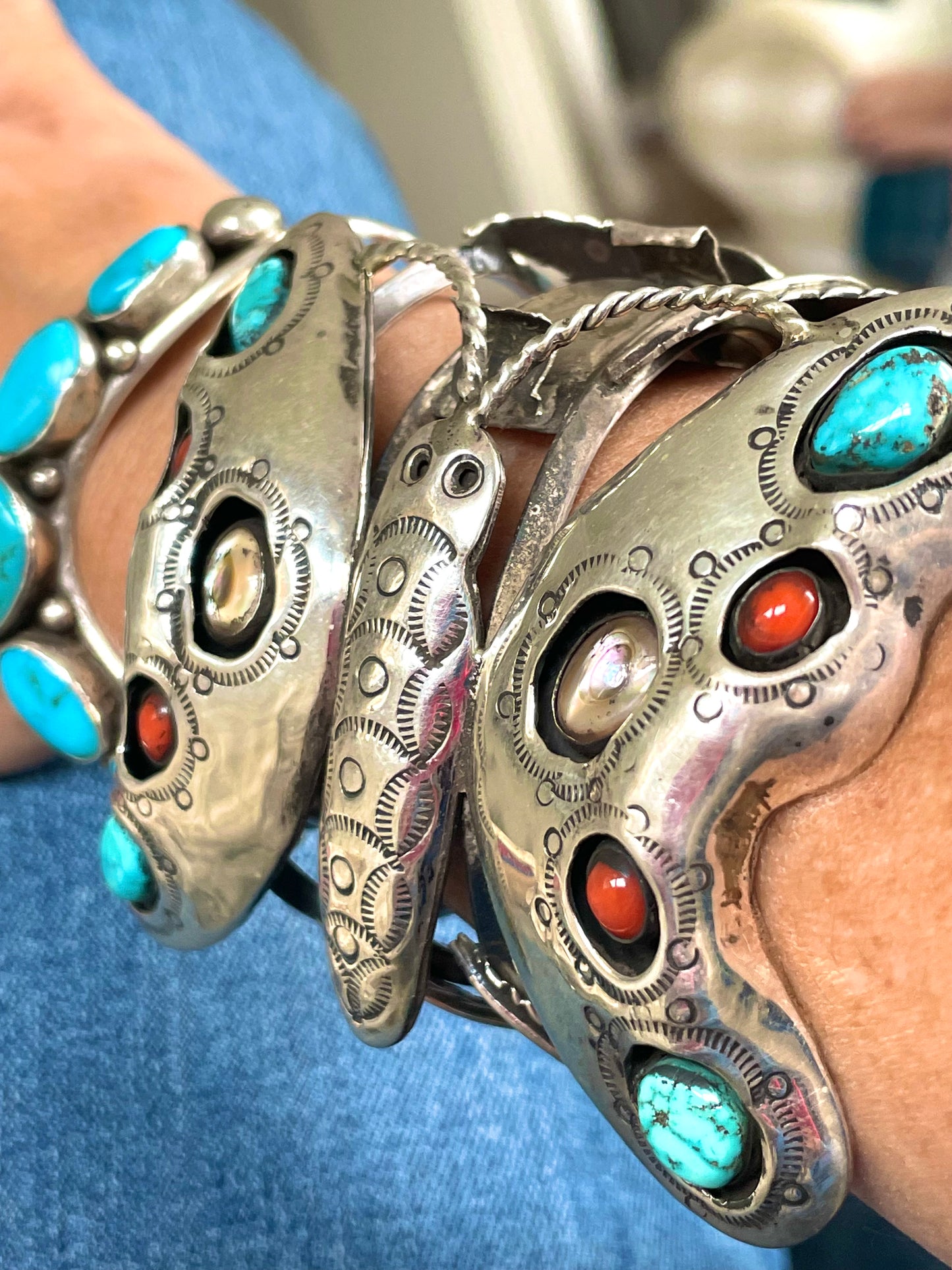 Amazing vintage butterfly Navajo bracelet