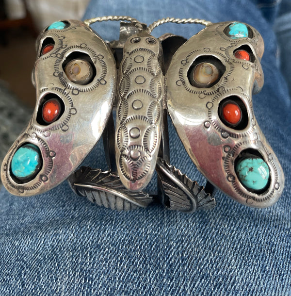 Amazing vintage butterfly Navajo bracelet