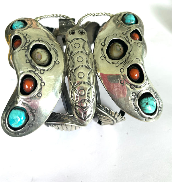 Amazing vintage butterfly Navajo bracelet