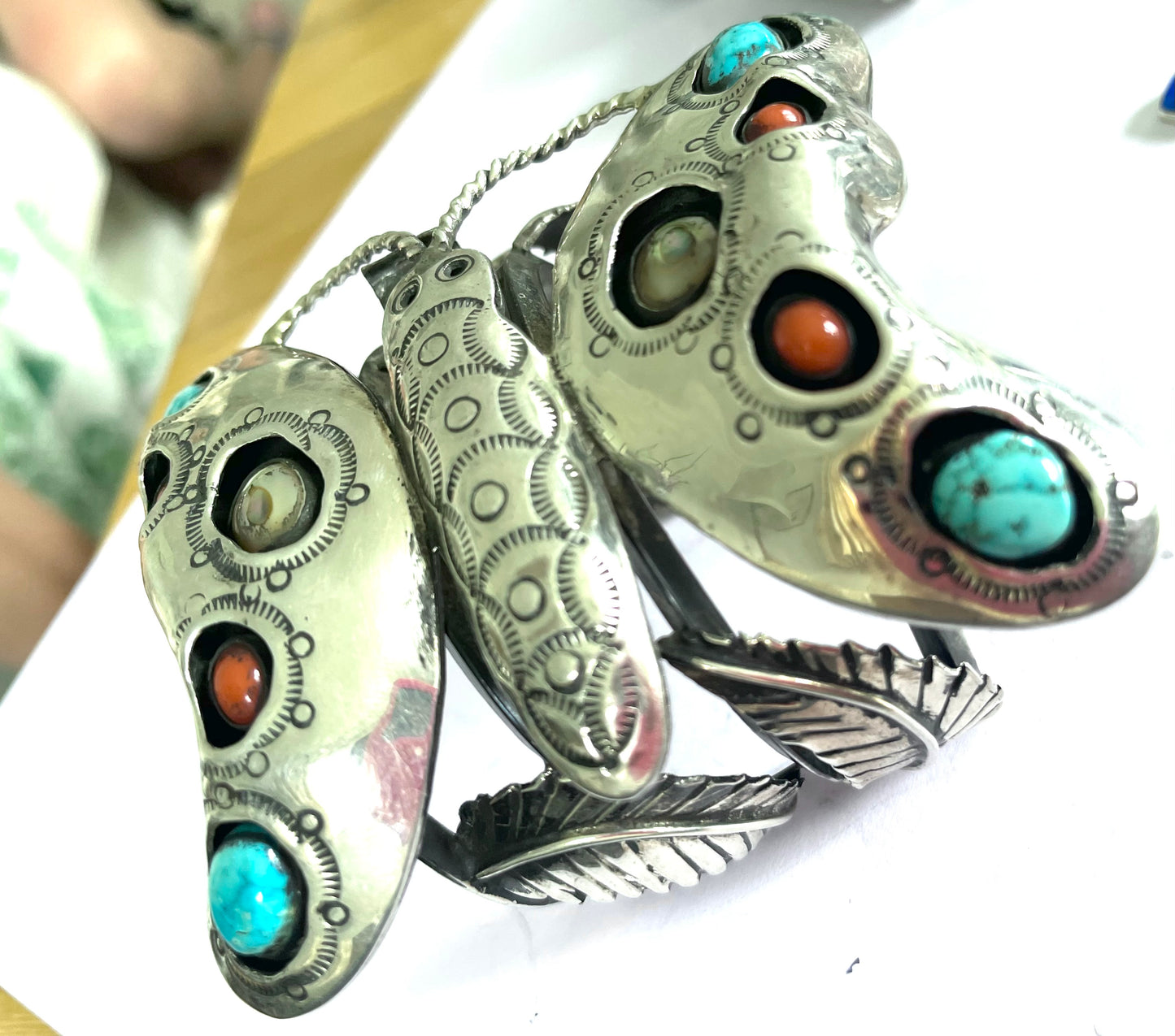 Amazing vintage butterfly Navajo bracelet