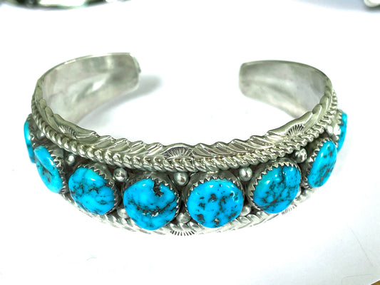 Turquoise nugget vintage bracelet