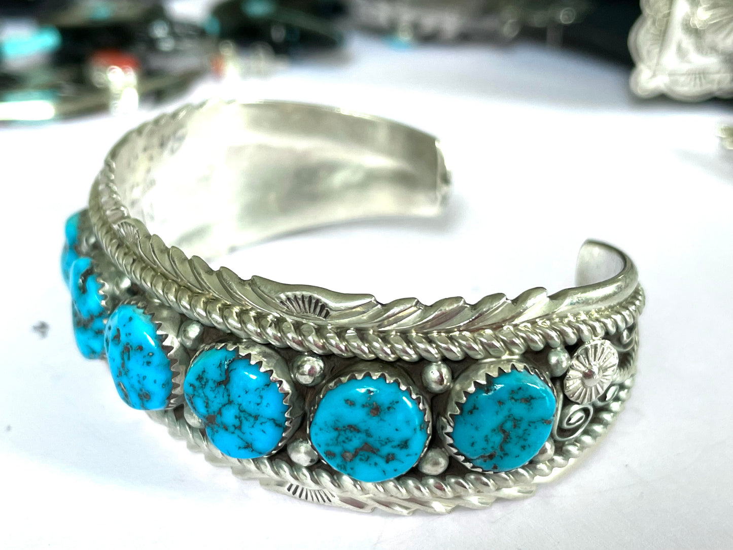 Turquoise nugget vintage bracelet