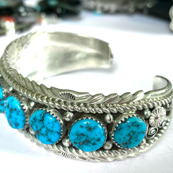 Turquoise nugget vintage bracelet