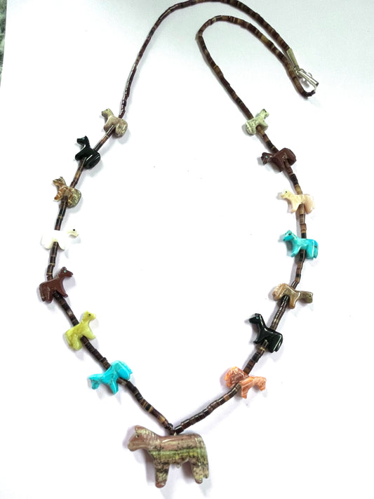 Horse power animal necklace