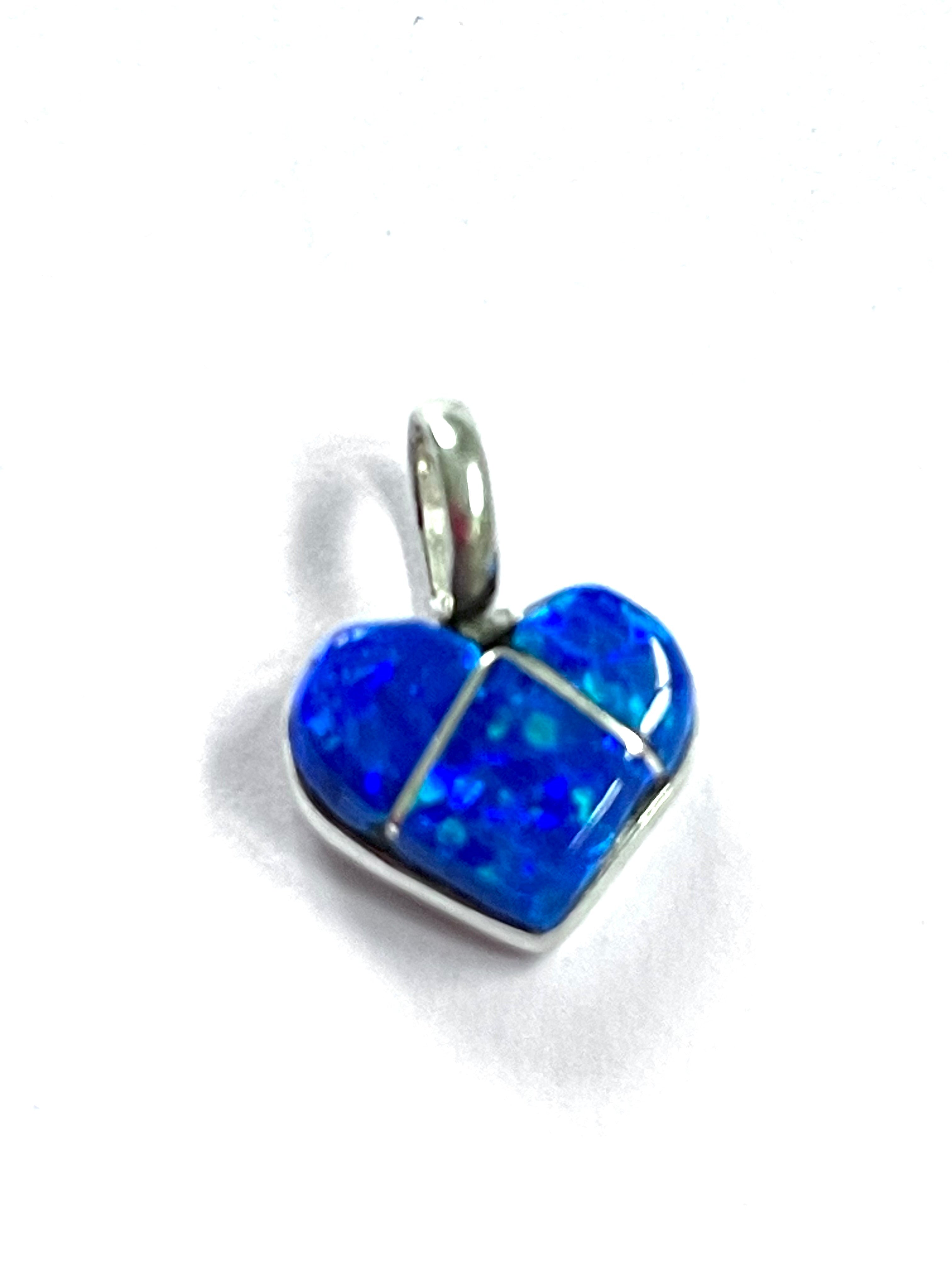 Opal heart pendent