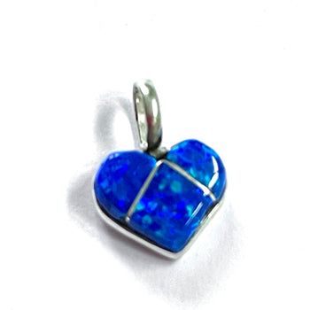 Opal heart pendent