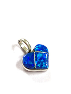 Opal heart pendent