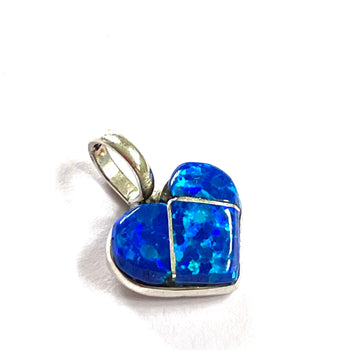 Opal heart pendent