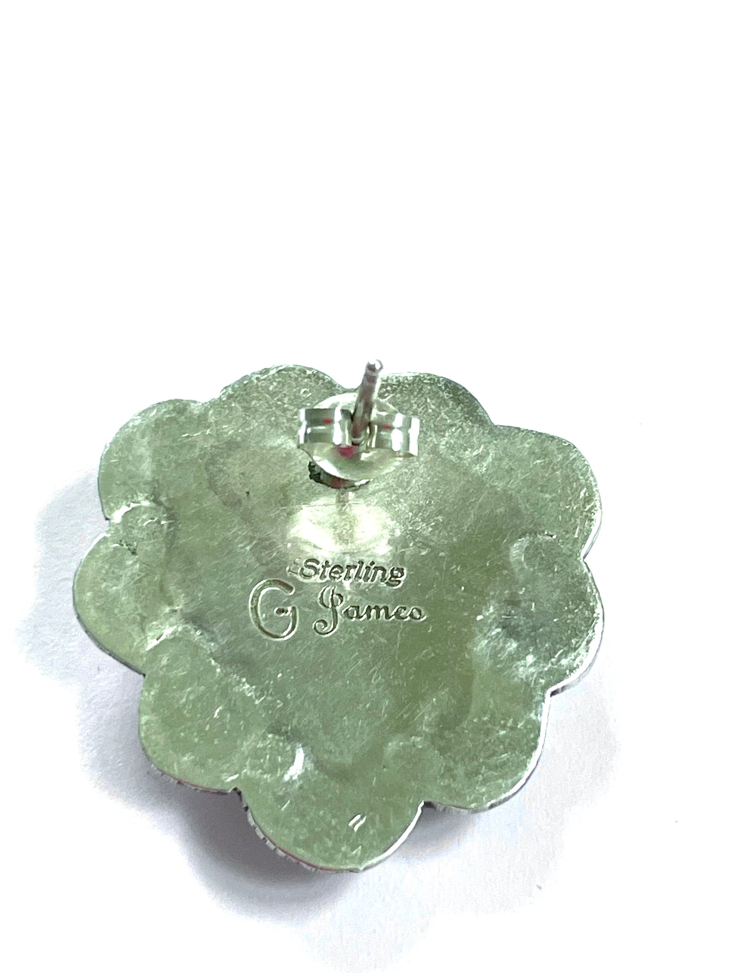 Large heart studs earrings Navajo