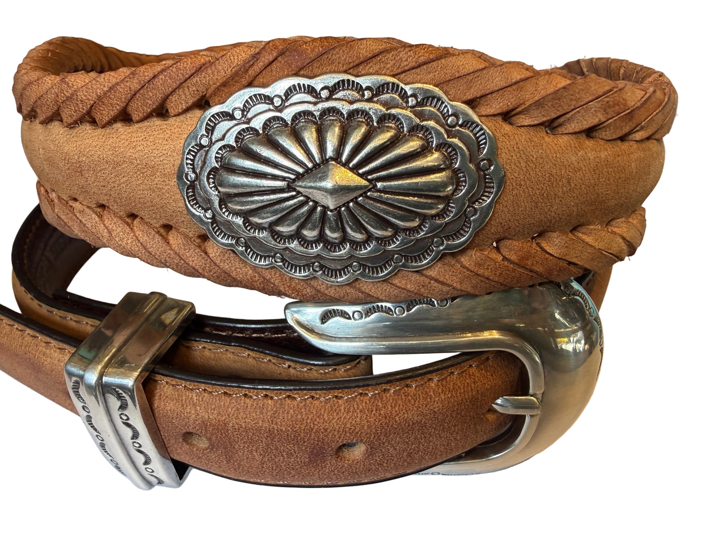 New light tan concho  belt