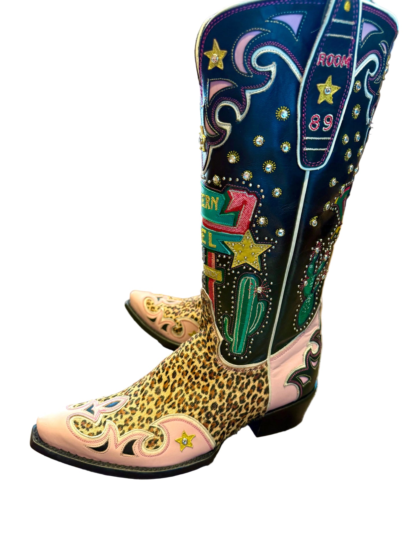 Amazing inlaid  custom made boots