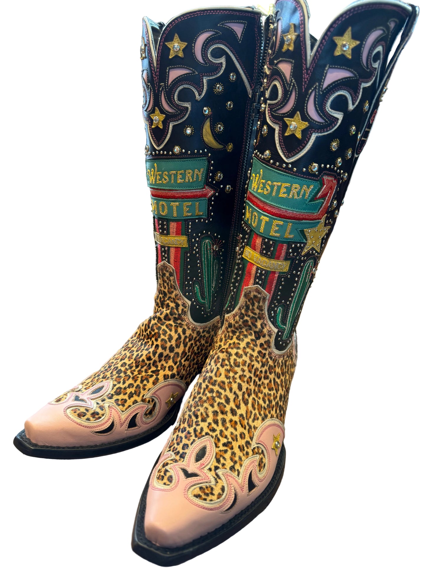 Amazing inlaid  custom made boots