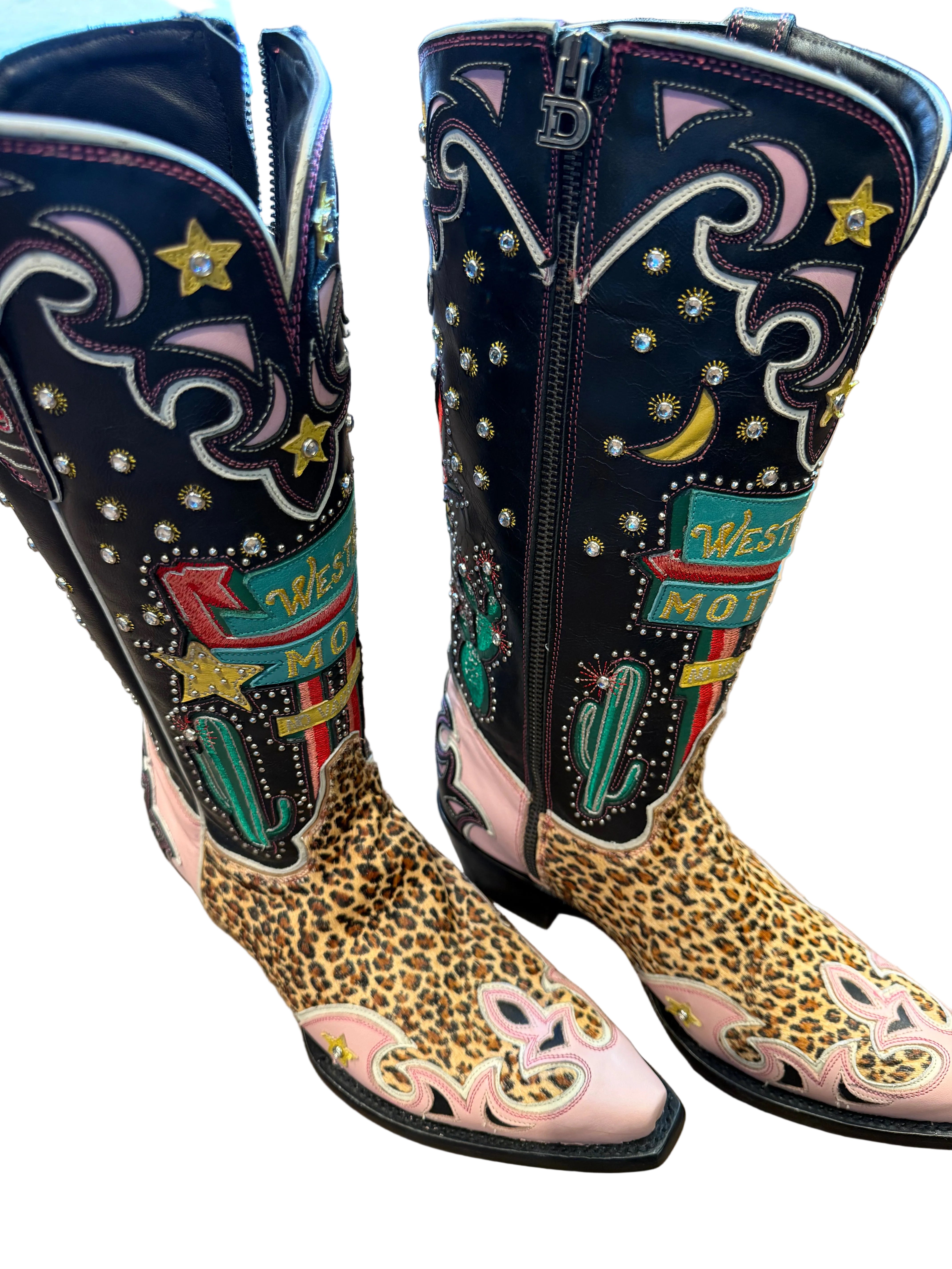 Amazing inlaid  custom made boots