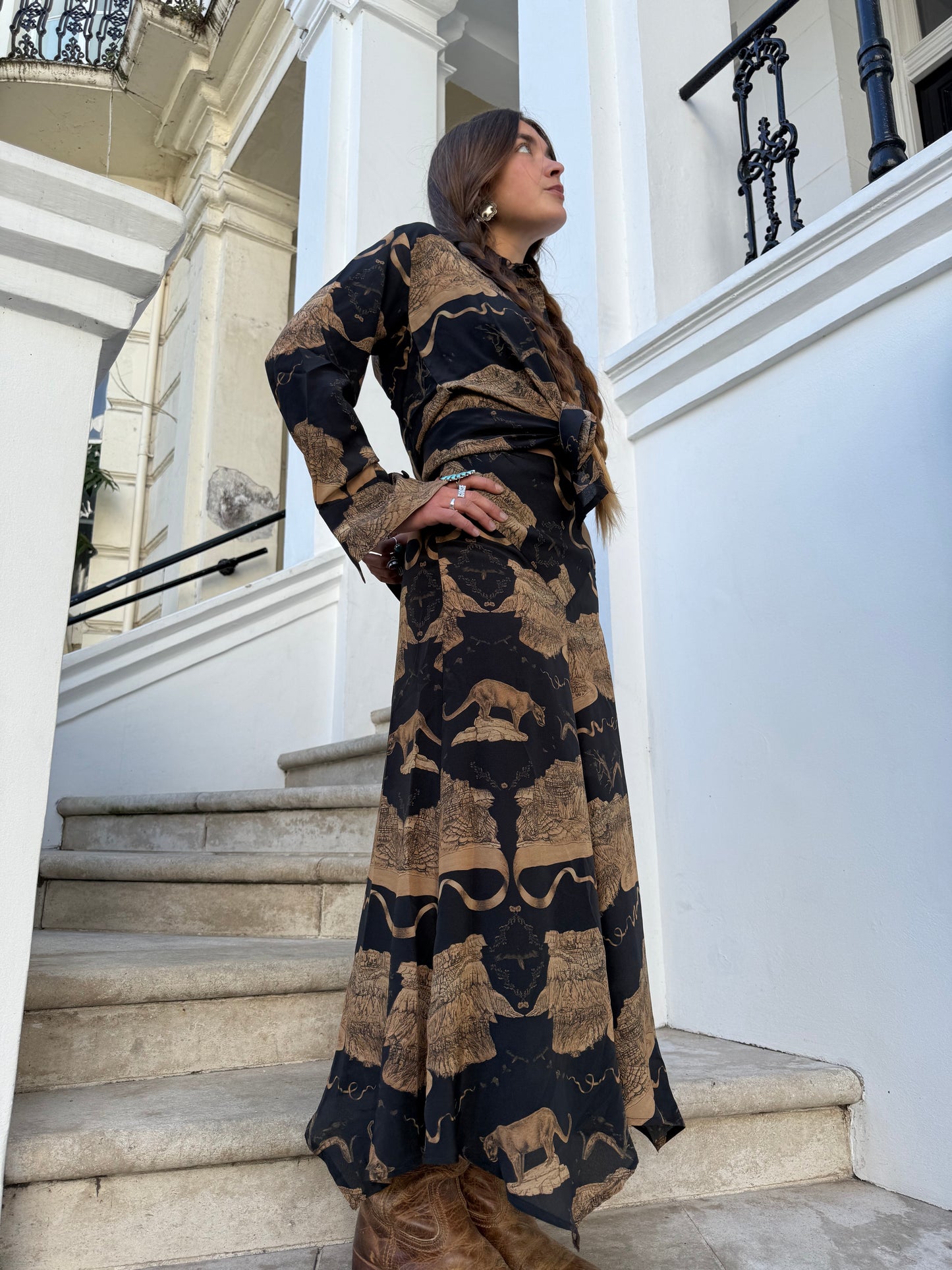 New mountain lion print skirt