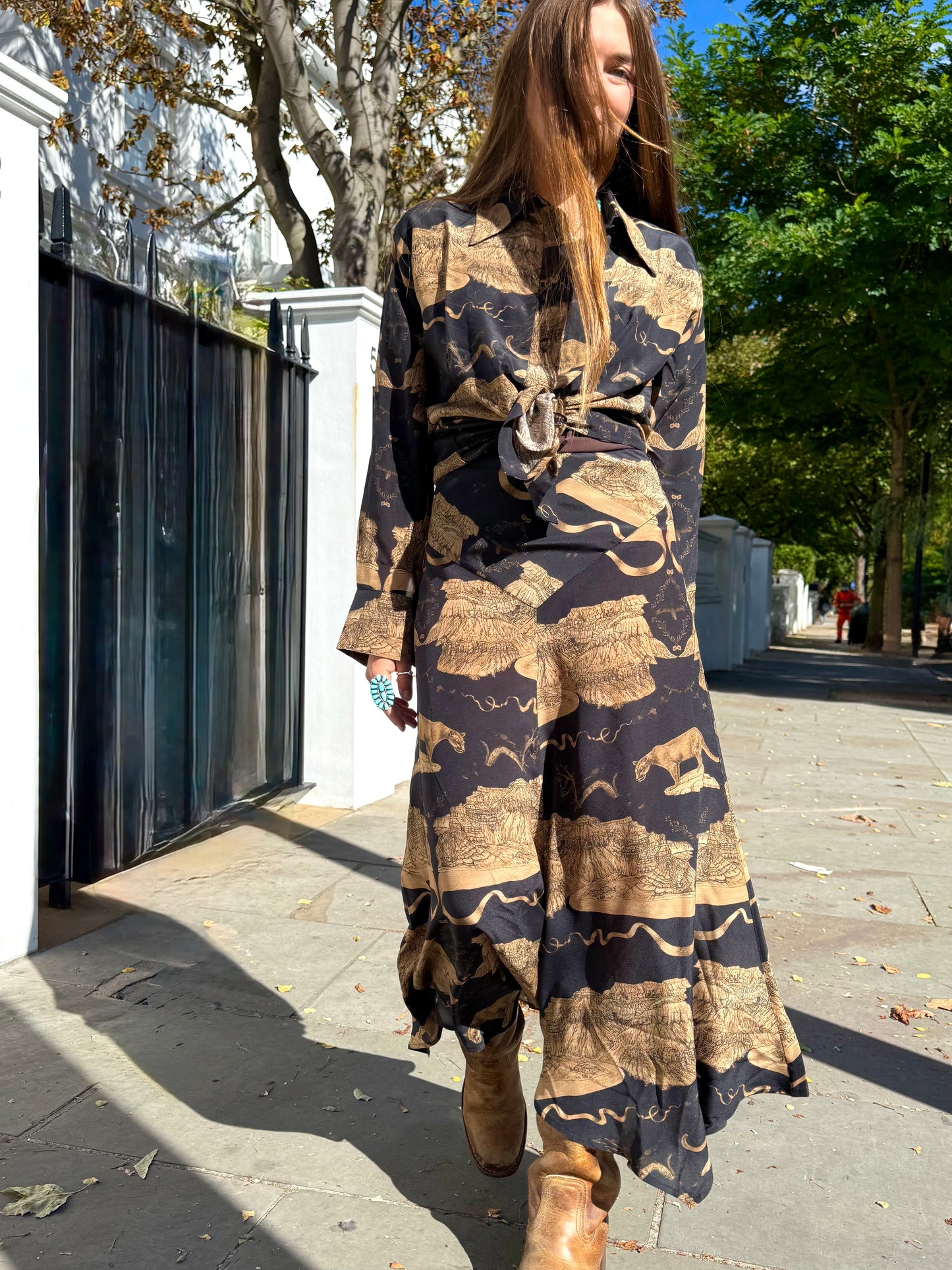 New mountain lion print skirt