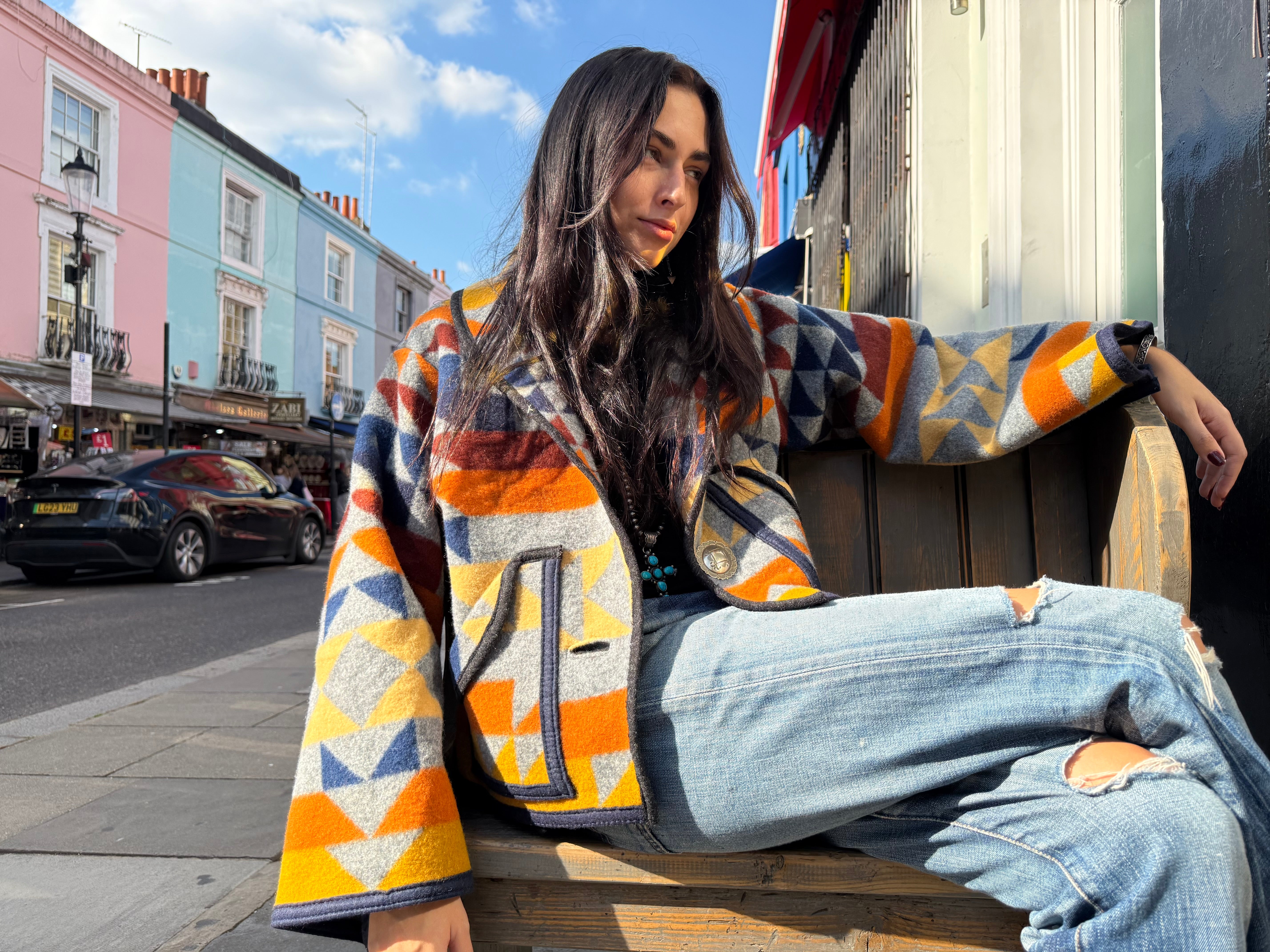 New bolero blanket wide sleeve jacket