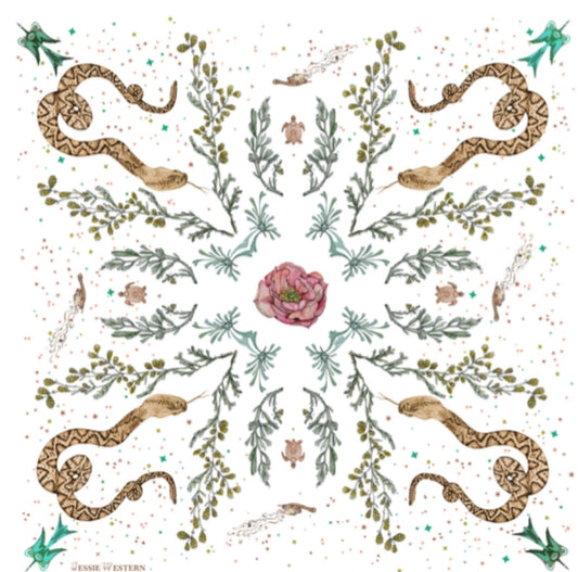 Cream cashmere  bandana scarf