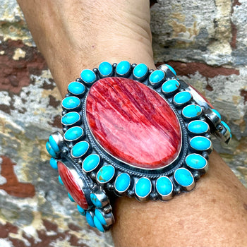 Amazing spiny and turquoise bracelet