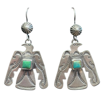 Eagle earrings Navajo sterling silver