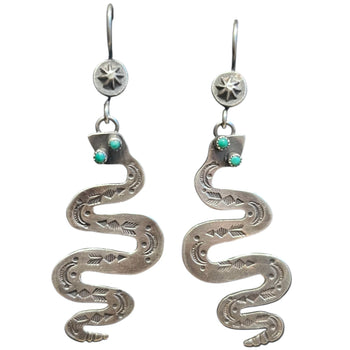 Snake sterling silver earrings