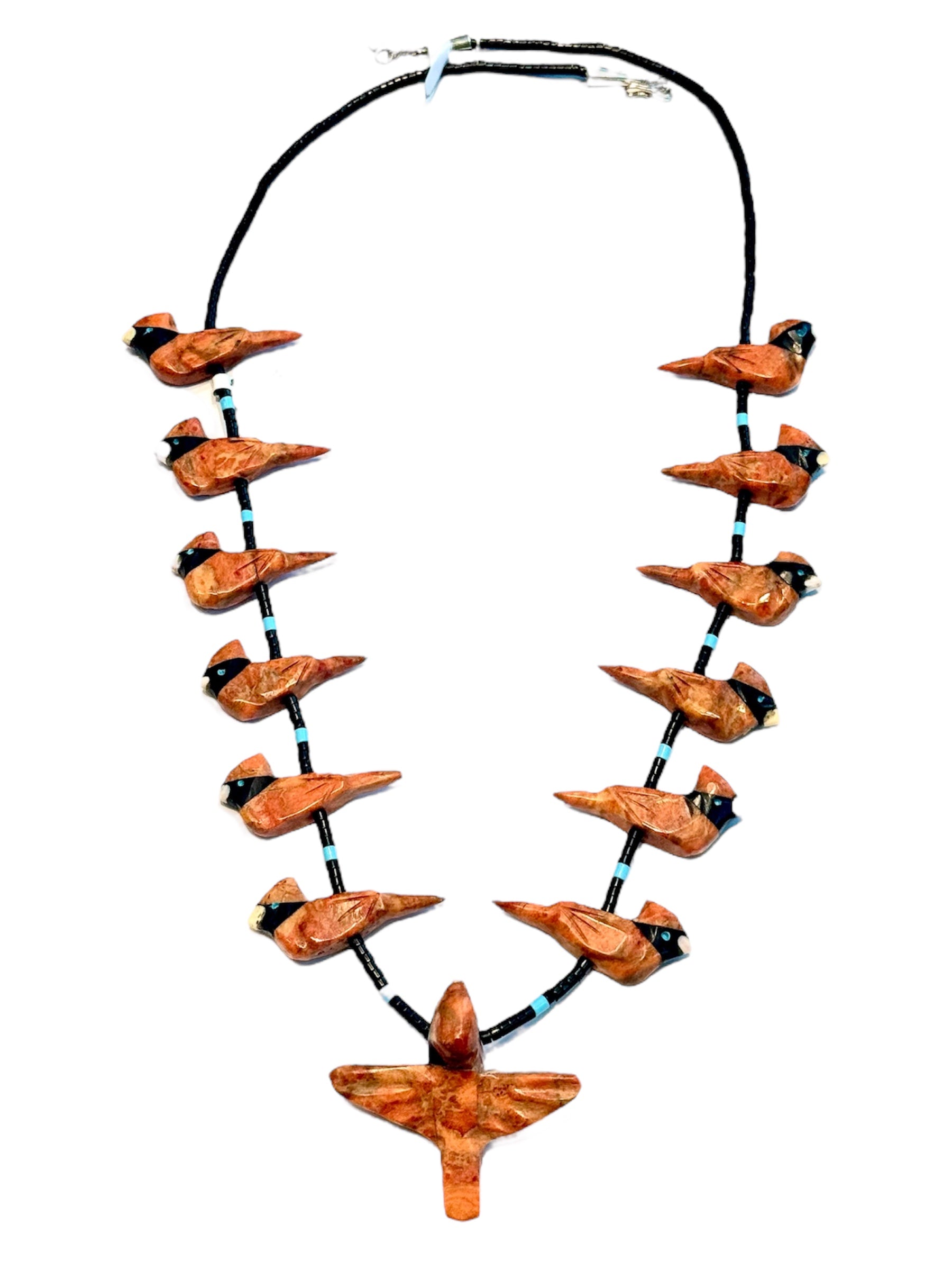 Long fetish bird necklace