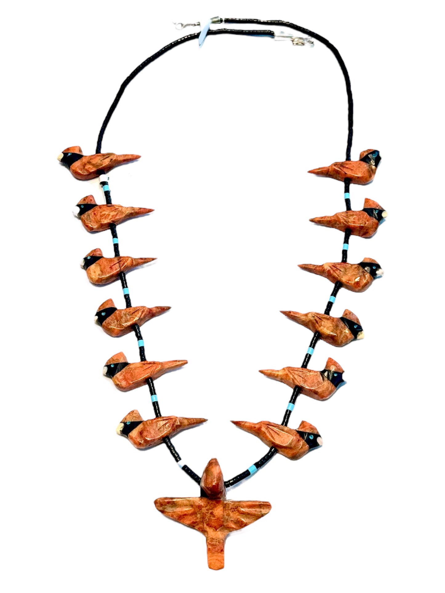 Long fetish bird necklace