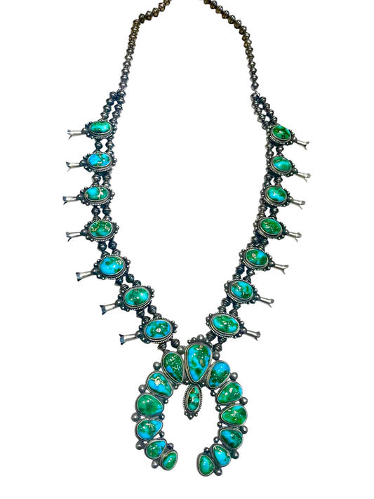 Rare Emerald Green Turquoise Squashblossom