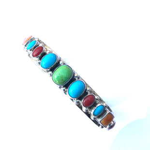 Sterling silver multi stone bracelet