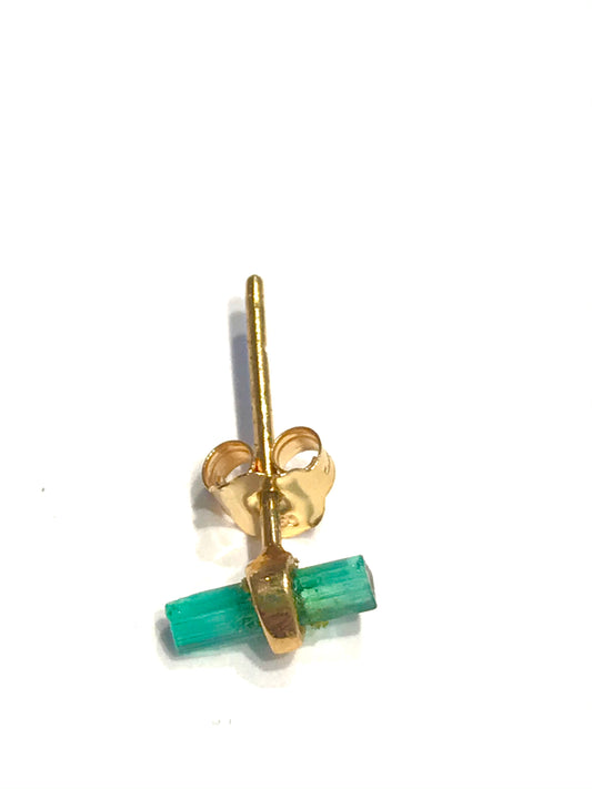 Jessie Western 18 k gold tourmaline stud earring