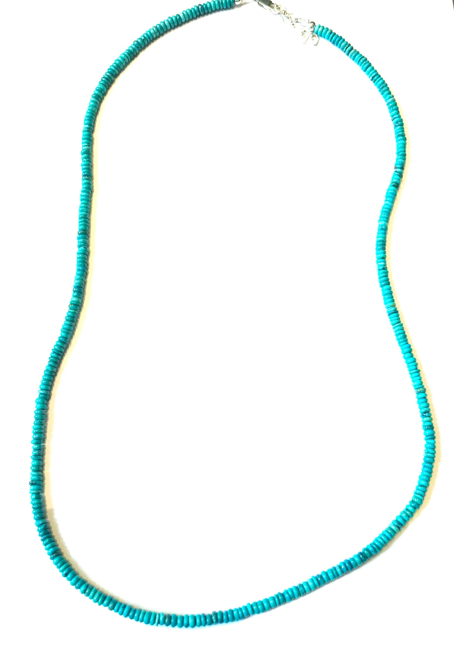 Long turquoise strand necklace